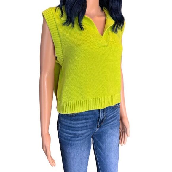 Velvet by Graham & Spencer Avalon Neon Sweater Tank Large *Flawed Gem* - Picture 6 of 10